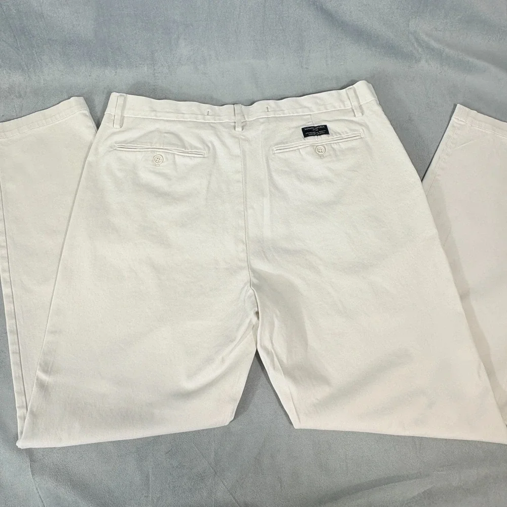 BR Banana Republic Pants Mens 36x32 Beige Tapered Fit Chino RMC Preppy‎ Academia